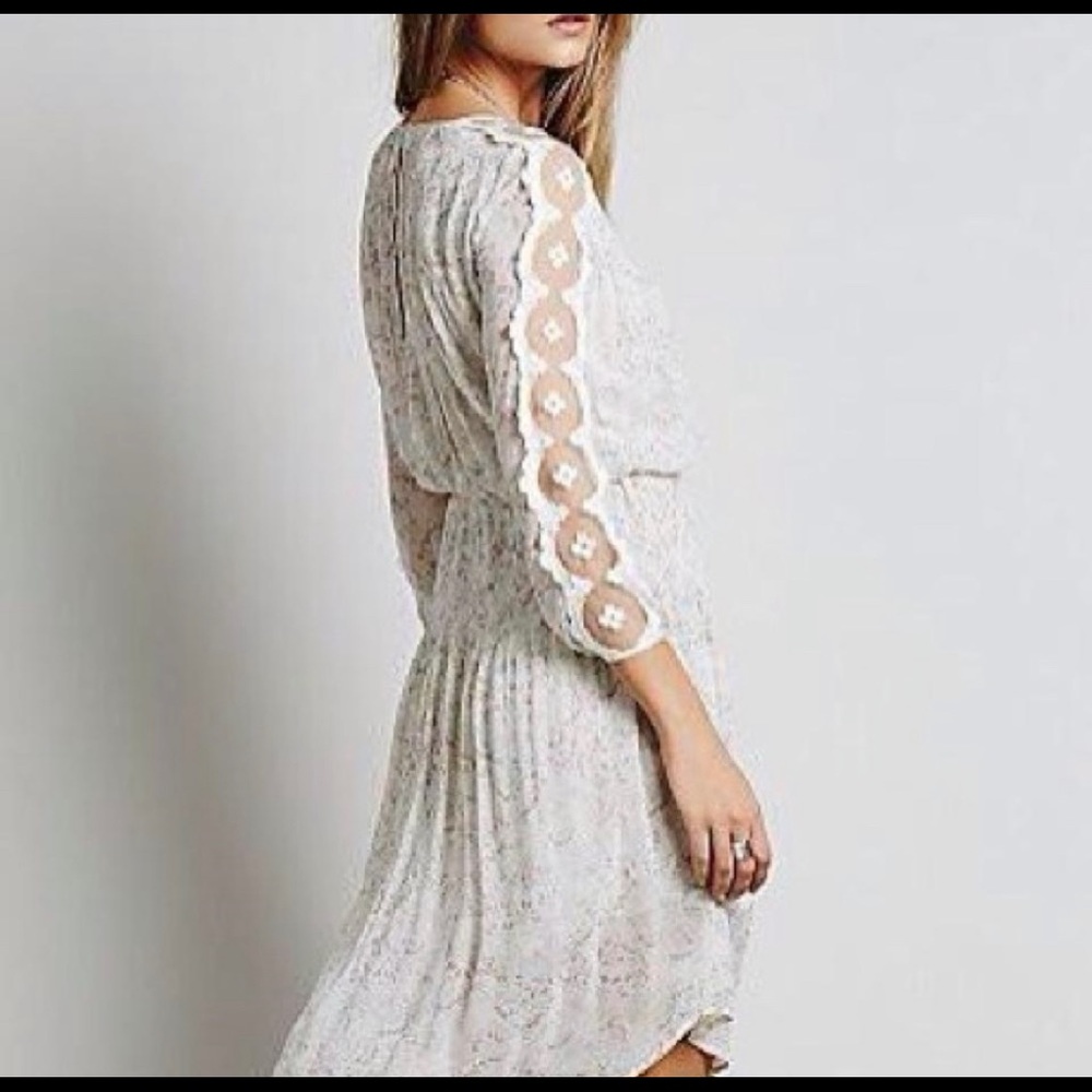 Free People Beige Charlotte Midi Dress - NWOT